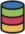 Conversational SQL Logo: A database cylinder icon with wide black outline and brightly colored in blue, green, red and yellow.